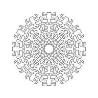 desenhos de mandala de flores em preto e branco. nova ilustração vetorial de arte mandala vetor