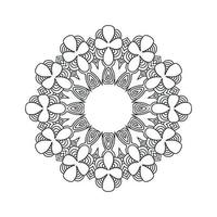 ilustração em vetor de design de fundo de mandala de flor