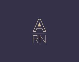 arn letter logo design imagens vetoriais minimalistas modernas vetor