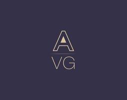 avg letter logo design imagens vetoriais minimalistas modernas vetor