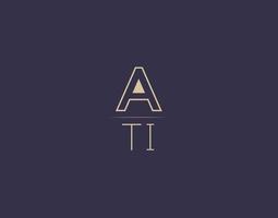 ati letter logo design imagens vetoriais minimalistas modernas vetor