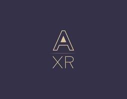 axr letter logo design imagens vetoriais minimalistas modernas vetor