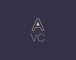 design de logotipo de carta avc imagens vetoriais minimalistas modernas vetor