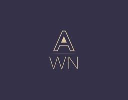 design de logotipo de carta awn imagens vetoriais minimalistas modernas vetor