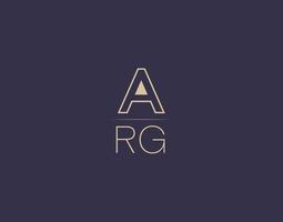 arg letter logo design moderno imagens vetoriais minimalistas vetor