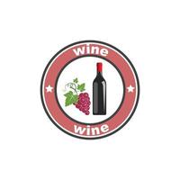 ícone do logotipo do vinho ilustração vetorial design vetor