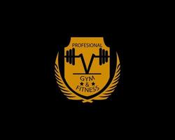 logotipo da letra v com forma muscular. logotipo do ginásio de fitness. vetor