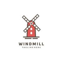 design gráfico do ícone do logotipo do moinho de vento vetor