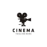 câmera de filme e inspiração de design de logotipo vintage de filme vetor