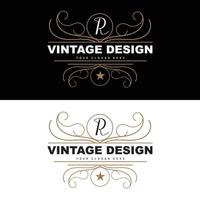 design vintage retrô, logotipo de ornamento vetorial minimalista luxuoso, com estilo mandala e batik, ilustração de marca de produto, convite, banner, moda vetor