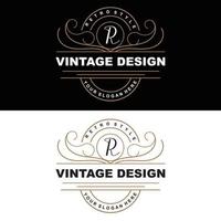 design vintage retrô, logotipo de ornamento vetorial minimalista luxuoso, com estilo mandala e batik, ilustração de marca de produto, convite, banner, moda vetor