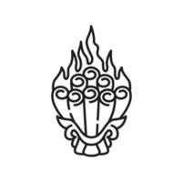 símbolo de religião do budismo, ícone de joia de concessão de desejo vetor