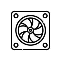 ícone de ventilador em fundo branco. ilustração vetorial. vetor
