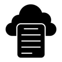 um ícone de design exclusivo de arquivo em nuvem vetor