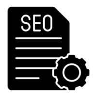 ícone de design editável de configuração de seo vetor