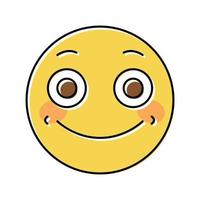 ilustração vetorial de ícone de cor emoji feliz vetor