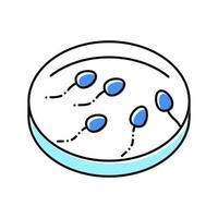 ilustração em vetor ícone de cor de preparação de esperma