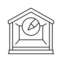 ilustração em vetor ícone de linha de casa de quarto de design de interiores