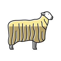 13 teeswater ilustração vetorial de ícone de cor de ovelha vetor