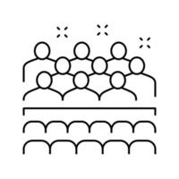 ilustração vetorial de ícone de linha de jardim de infância de concerto infantil vetor