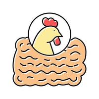 ilustração vetorial de ícone de cor de frango moído vetor