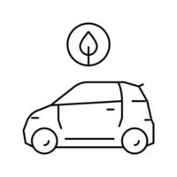 ilustração em vetor ícone de linha de transporte de carro eco