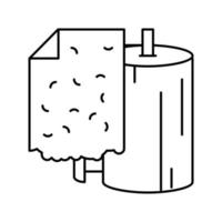 ilustração vetorial de ícone de linha de papel reciclado vetor