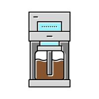 ilustração vetorial de ícone de cor de máquina de fazer café por gotejamento vetor