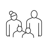 ilustração em vetor ícone de linha de dicionário de direito de família