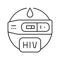 ilustração vetorial de ícone de linha de vírus hiv vetor