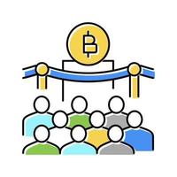 apresentação ilustração em vetor ícone de cor bitcoin