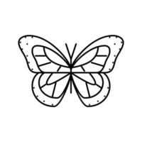 ilustração vetorial de ícone de linha de primavera de borboleta vetor