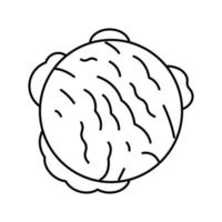 ilustração em vetor ícone de linha de sorvete de bola