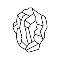 ilustração em vetor ícone de linha de pedras semipreciosas