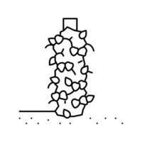 ilustração vetorial do ícone da linha do canteiro de flores de morango vetor