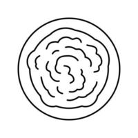 ilustração vetorial de ícone de linha de purê de abóbora vetor