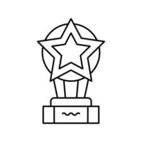 ilustração em vetor ícone de linha de prêmio estrela
