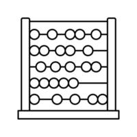 ilustração vetorial de ícone de linha de jardim de infância de ábaco vetor