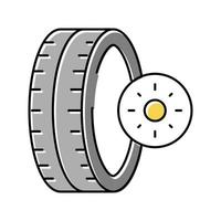ilustração vetorial de ícone de cor de pneus de temporada de verão vetor