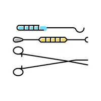 ferramentas ginecologista cor ícone ilustração vetorial sinal vetor
