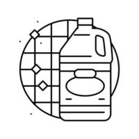 ilustração vetorial de ícone de linha de detergente de limpeza de azulejo vetor