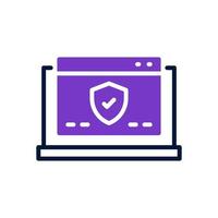 ícone de segurança cibernética para seu site, celular, apresentação e design de logotipo. vetor
