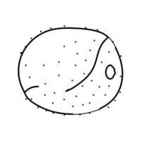 ilustração em vetor ícone de linha fresca de kiwi