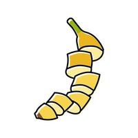 corte a ilustração em vetor ícone de cor de pedaço de banana