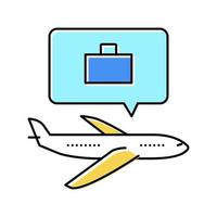 viagem aérea e ilustração vetorial de ícone de cor de trabalho vetor