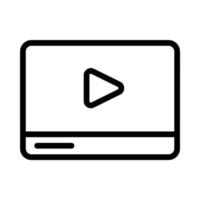 ícone do reprodutor de vídeo para streaming de filmes ou reprodução de mídia vetor