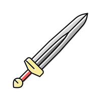 espada viking ilustração vetorial de ícone de cor vetor