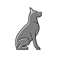 ilustração em vetor ícone de cor de animal de estimação cão