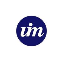 monograma das letras iniciais do nome da empresa uim. logotipo da empresa uim. vetor