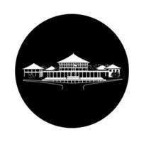 parlamento do ícone vetorial do sri lanka. símbolo do edifício do parlamento do sri lankankan. vetor